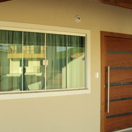 Janela Quatro Folhas Incolor Kit Branco